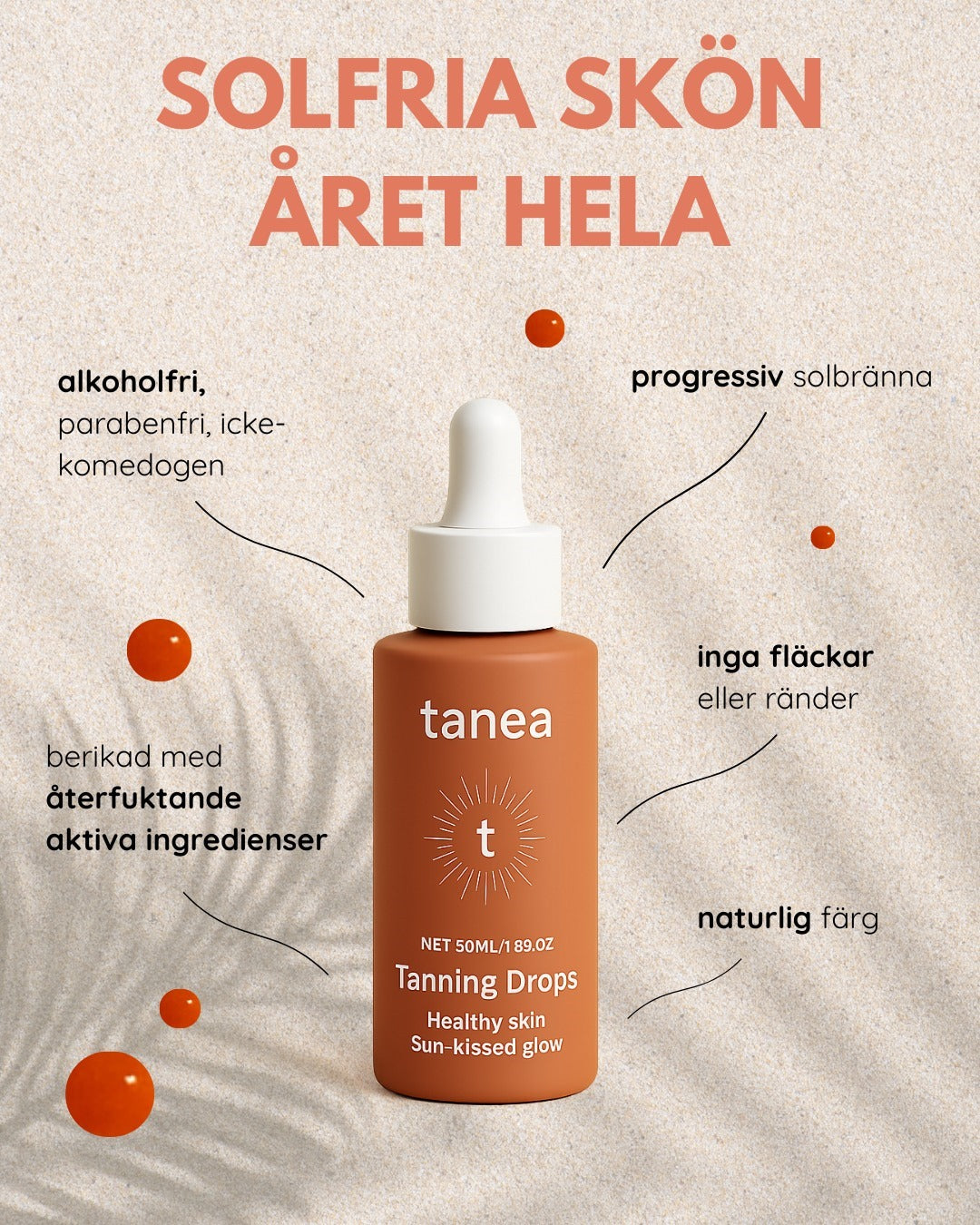 Brun Utan Sol-Droppar Tanea